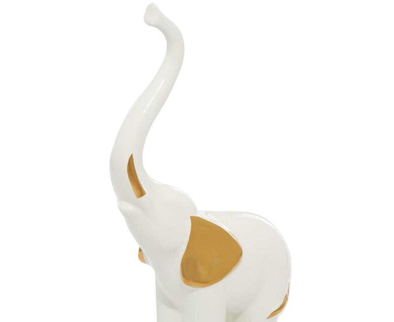 Éléphant de 14 po en céramique - ensemble de 2