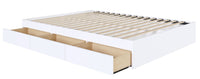 Lit plateforme double Nordika - blanc