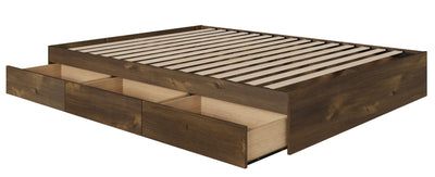 Nordika Queen Platform Bed - Truffle | Grand lit plateforme Nordika - truffe | D08HX19J