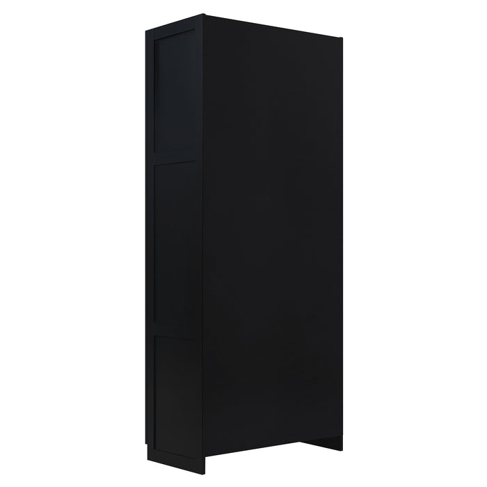 Armoire de rangement autoportante moderne Hopkins de Manhattan Comfort avec 7 tablettes - blanche