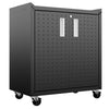 Armoire mobile Fortress de Manhattan Comfort de 31,5 po en métal texturé avec 2 tablettes réglables pour le garage - gris anthracite
