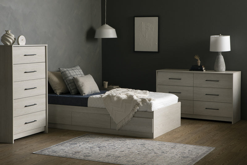  Commode Londen à 6 tiroirs - chêne hivernal