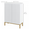 HOMCOM Modern Shoe Storage Cabinet Shoe Cabinet with Soft-Close Doors White