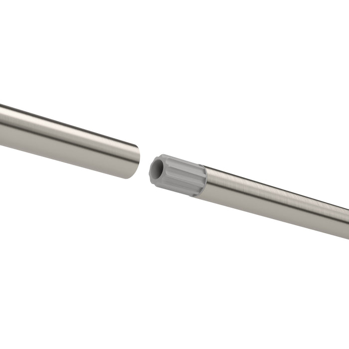  Tringle à rideaux extensible Zen de Umbra acier nickel de 1 po - 64 po à 128 po