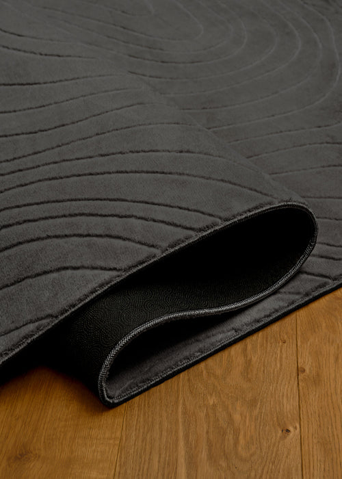 Tapis Lavable/Contemporain Somos 8'0\" x 10'0\" en Charbon
