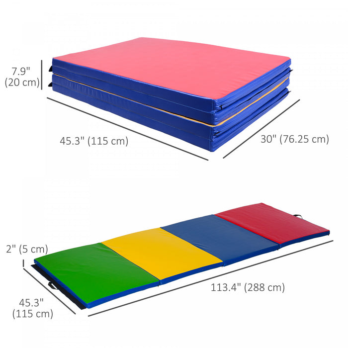 Tapis de gymnastique pliant Soozier, 122 × 305 × 5 cm, multicolore