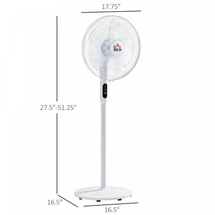 Homcom Ventilateur Sur Pied 18 Pouces Avec Minuterie 18h