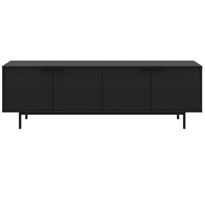 Meuble pour téléviseur Hamilton de Nordika de 70 po avec 4 armoires de rangement - noir