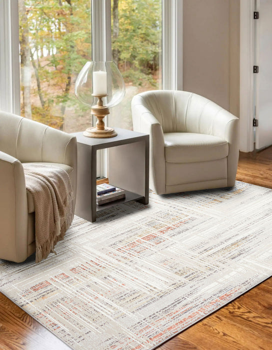 Tapis Contemporain/Moderne Quinn 8'0\" x 10'0\" en Gris