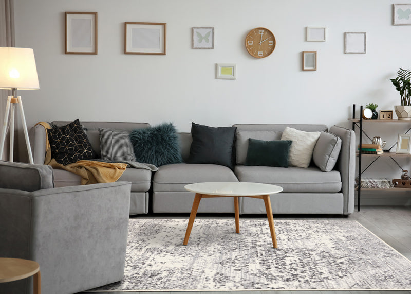 Carpette Florence à motif damassé élégant pour l'intérieur - 4 pi 7 po x 6 pi 7 po