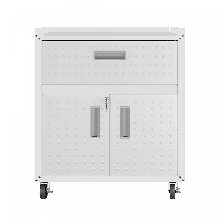 Ensemble de garage moderne Fortress 3 pieces en blanc