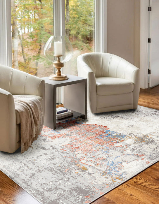 Tapis Contemporain/Moderne Bronte 8'0\" x 10'0\" en Ivoire