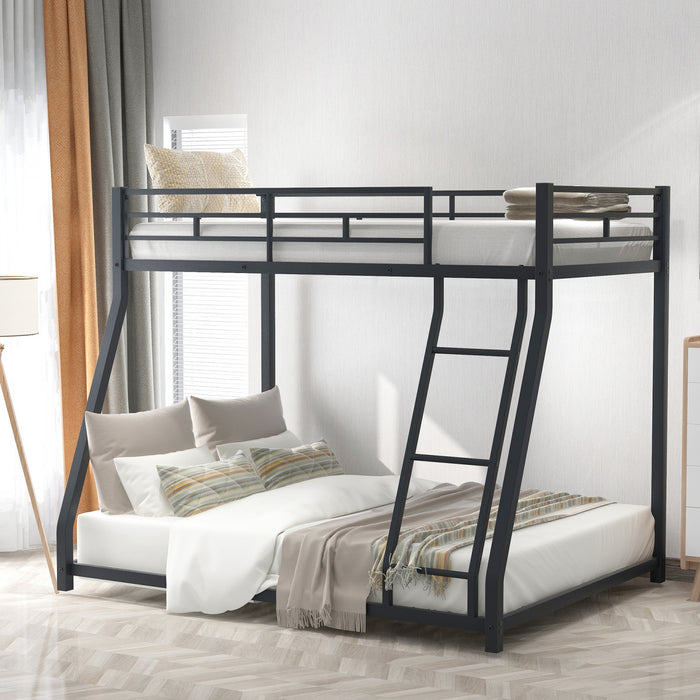 Lit superpose John en metal gain de place, taille Twin sur Full, noir