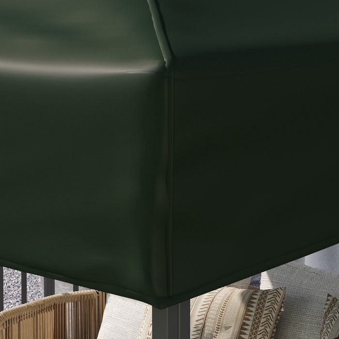 Toile de remplacement pour tonnelle 3 x 3 m, double toit, UPF30+, Vert