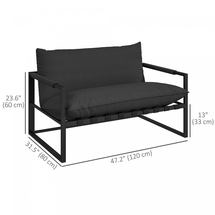 Outsunny Causeuse De Canape D'exterieur, Canape De Patio En Sangle
