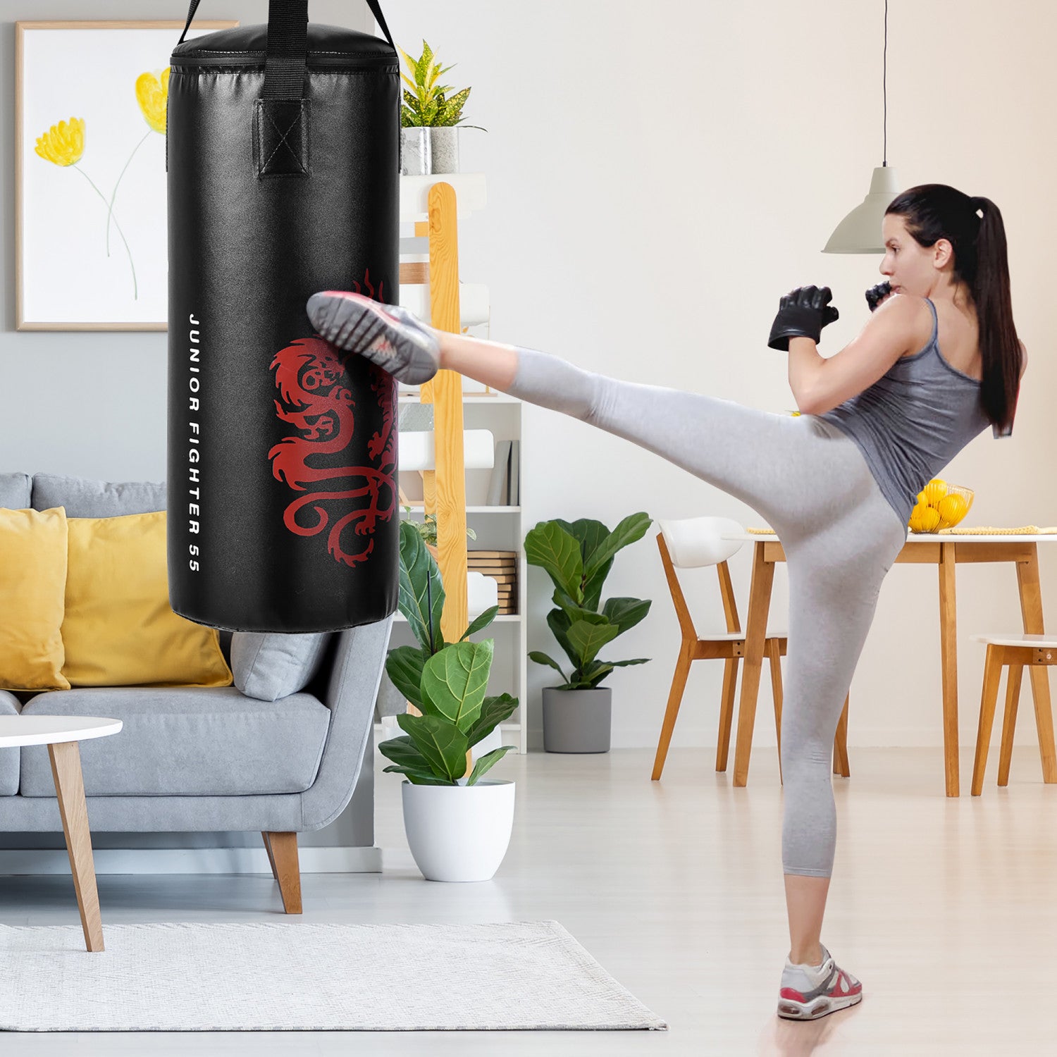 Sac de frappe junior avec gants de Boxe - La Grande Récré Sac de frappe junior avec gants de Boxe - La Grande Récré