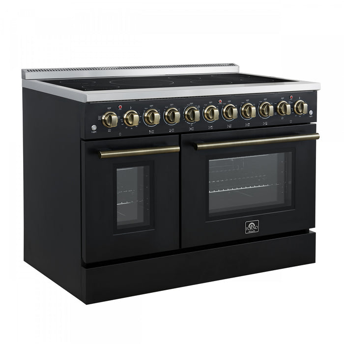 Cuisiniere electrique Paolo 48 pouces, noire, 6,7 pi³ - FFSEL6011-48BLK