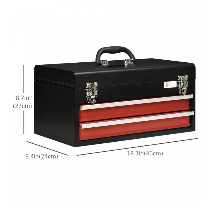 Durhand Boite A Outils En Metal, Coffre A Outils Portable Avec Tiroirs