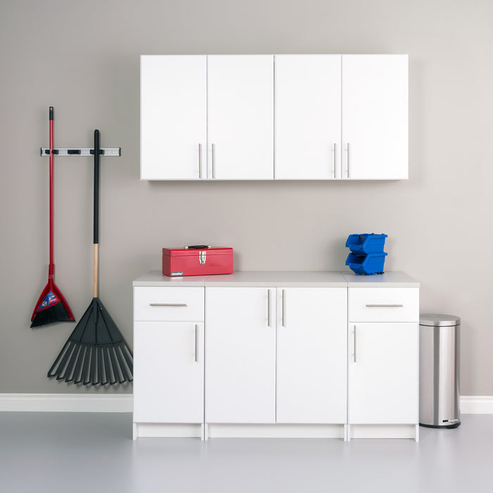 Elite Armoire De Rangement De Garage 64 Pouces, Ensemble B De 5 Pieces – Blanc