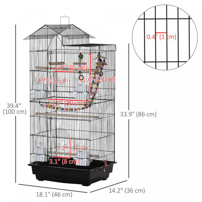 Cage A Oiseaux De 39 Po Pour Perruches Et Petits Oiseaux