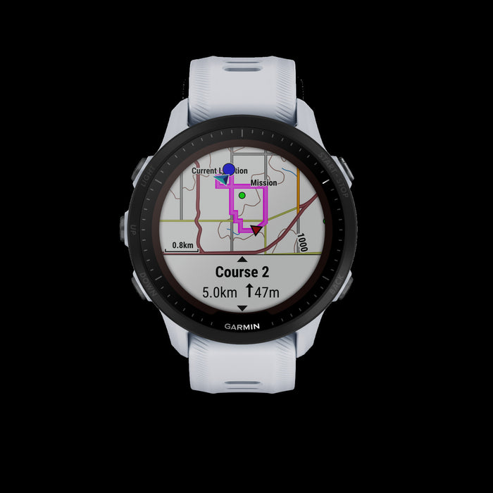Garmin Forerunner® 955 Solar Gps Montre Intelligente - Suivi De Fitness Avec Charge Solaire - Pierre Blanche