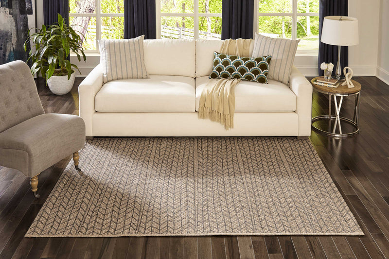 Tapis Contemporain Linden 6'7\" x 9'6\" en brun