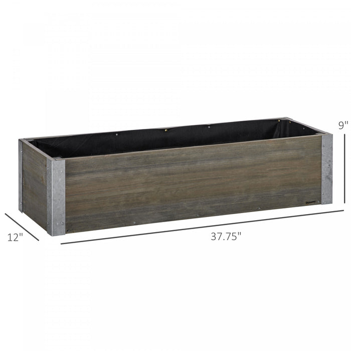 Outsunny Jardiniere En Bois Surelevee Lit De Jardin Mobile Sureleve
