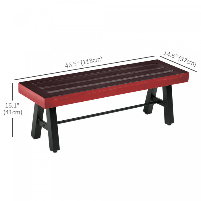 Outsunny Banc De Jardin, Banc Exterieur Avec Siege A Lattes, Marron