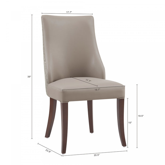 Ensemble de 8 chaises de salle a manger Connie Modern en taupe