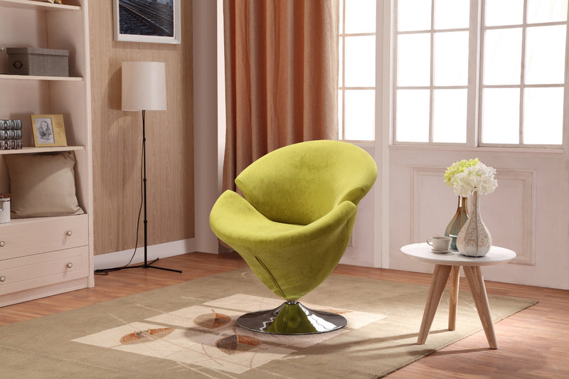Fauteuil d’appoint moderne Tulip 1 piece en vert, orange, rouge et jaune