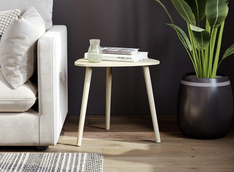 Table de bout avec pattes en pin - dessus d’apparence pin
