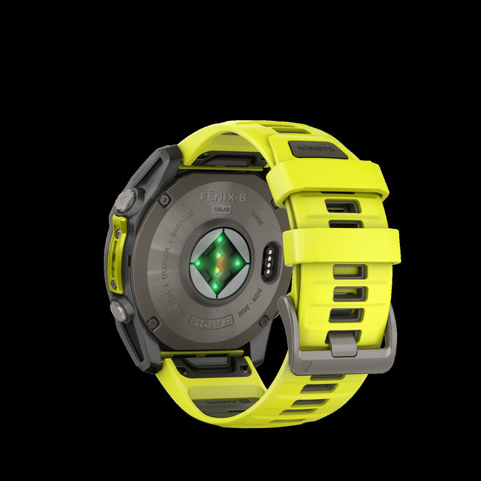  Titanium With Amp Yellow/graphite Silicone Band