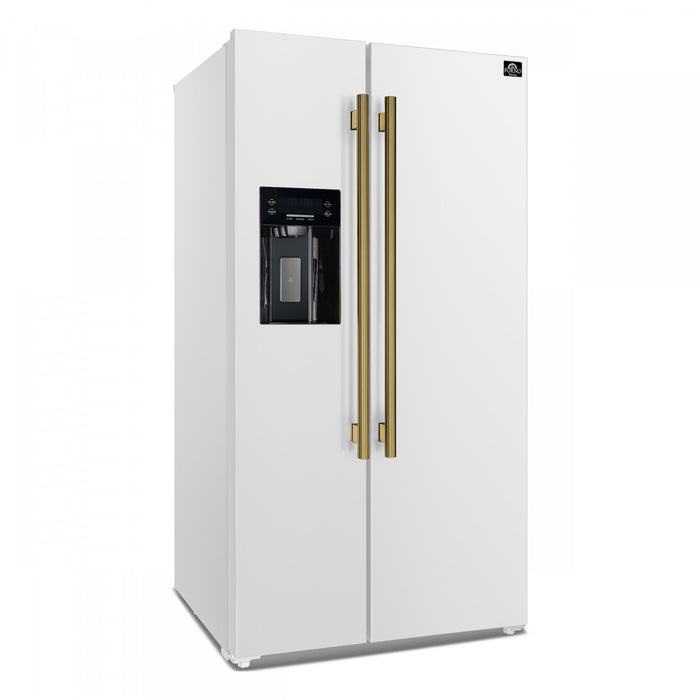 Refrigerateur cote a cote Salerno de 36 po, blanc, 20 pi³ – FFRBI1844-36WHT