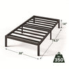 Yelena Metal Platform Bed - Twin Size | Yelena lit plateforme en métal - Simple
