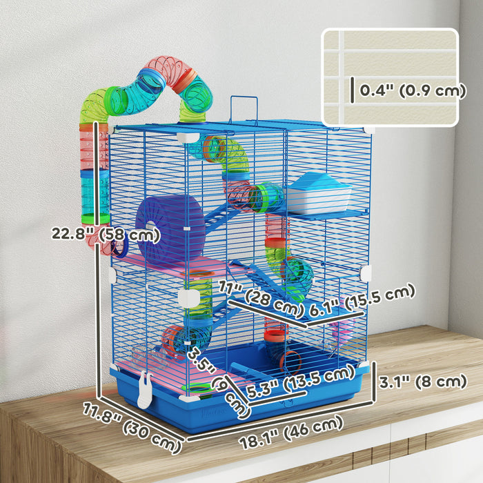 Cage a 5 etages pour hamster, cage portable pour animaux