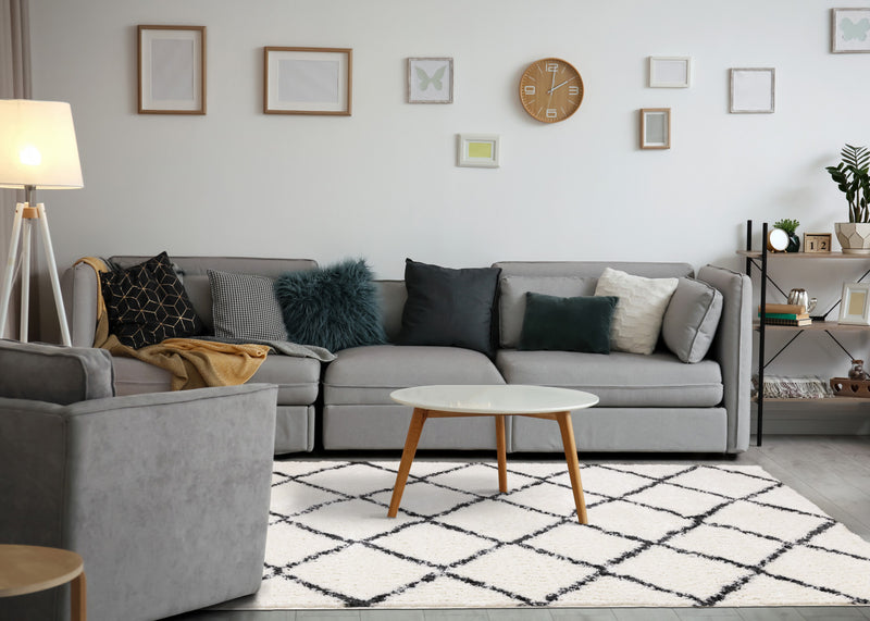 Carpette Taylor à motif de treillis pour l'intérieur - 5 pi 3 po x 7 pi 7 po