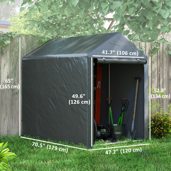 Outsunny Tente De Hangar De Stockage Exterieur 4x6 Pi Pour Outils D
