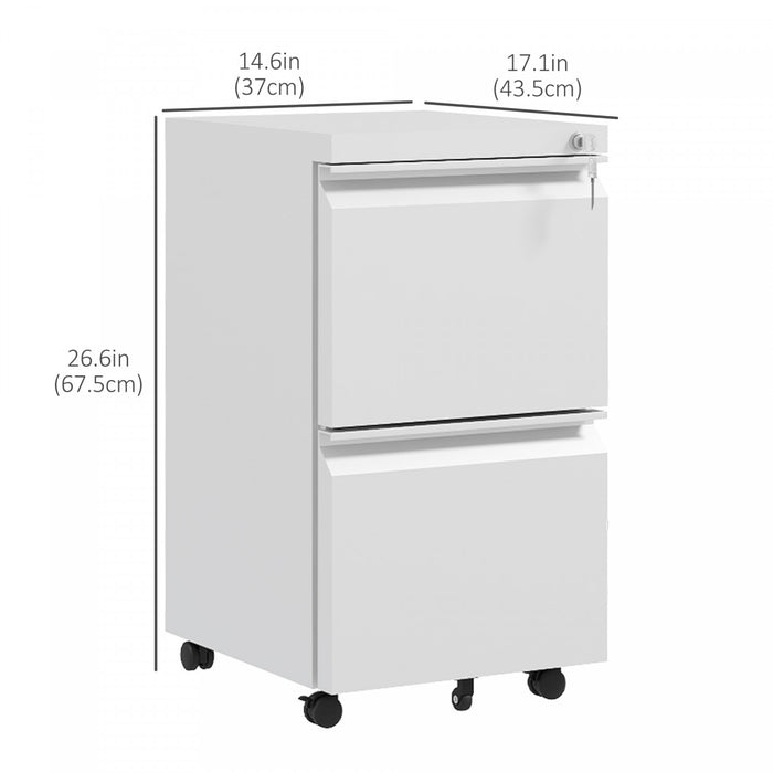 Vinsetto Classeur Vertical A 2 Tiroirs Pour Lettre A4 Format Legal