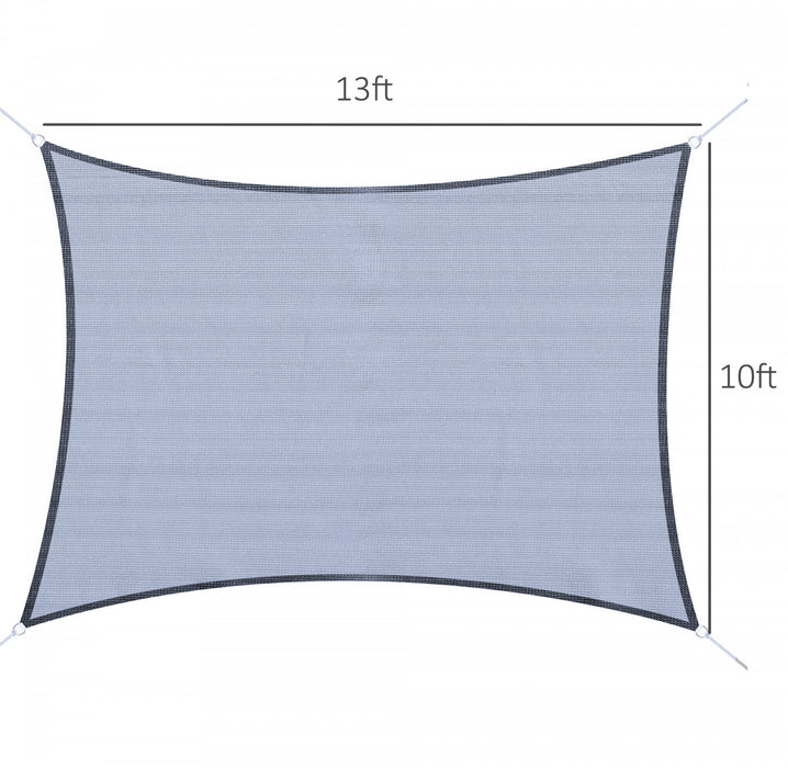 Voile D'ombrage Rectangulaire Anti-uv Hdpe 4l X 3l M Gris