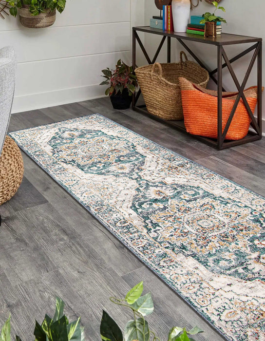 Carpette Legacy bleu sarcelle - 2 pi 8 po x 8 pi 2 po