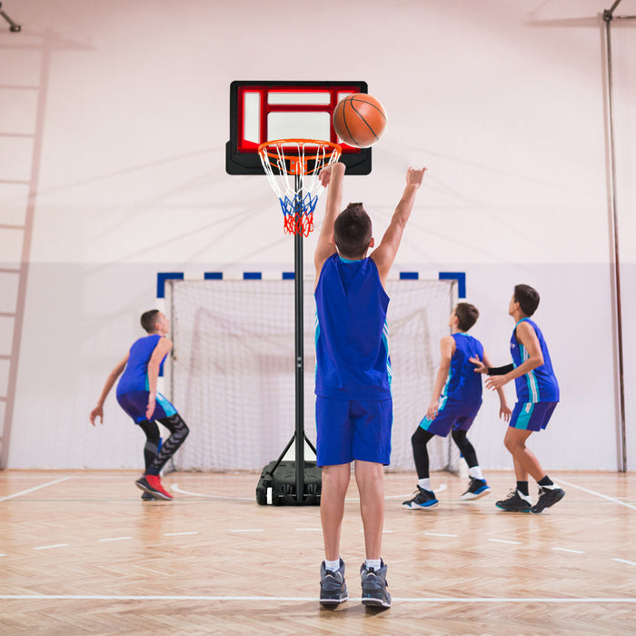 Panier De Basket Pour Enfants, Jouet De But De Basket Resistant Aux Intemperies Avec Hauteur Reglable De 132 A 250 Cm, Mini Panier De Basket Interieur Et Exterieur Pour Ecole, Gymnase, Allee