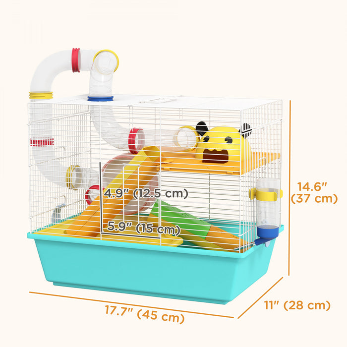 Cage pour hamster nain et gerbille avec tunnels