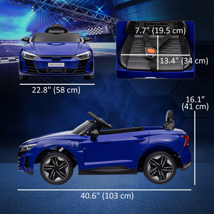 Aosom Voiture Electrique Pour Enfants 12v, Sous Licence Audi Rs E-tron Gt