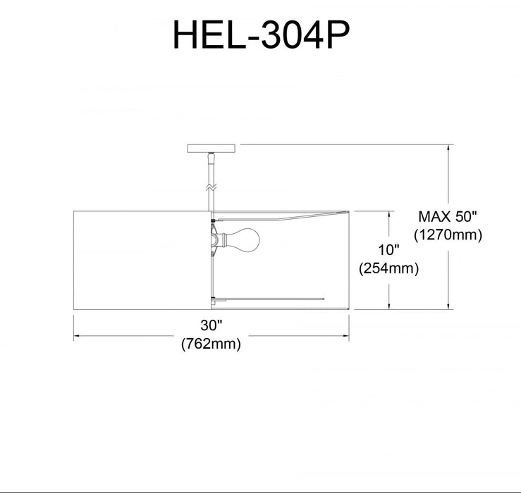 Luminaire suspendu Helena de Dainolite de 30 po de diamètre avec abat-jour blanc qui diffuse la lumière, fini laiton vieilli et 4 ampoules