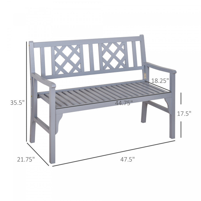 Banc De Jardin Pliable Outsunny, Gris
