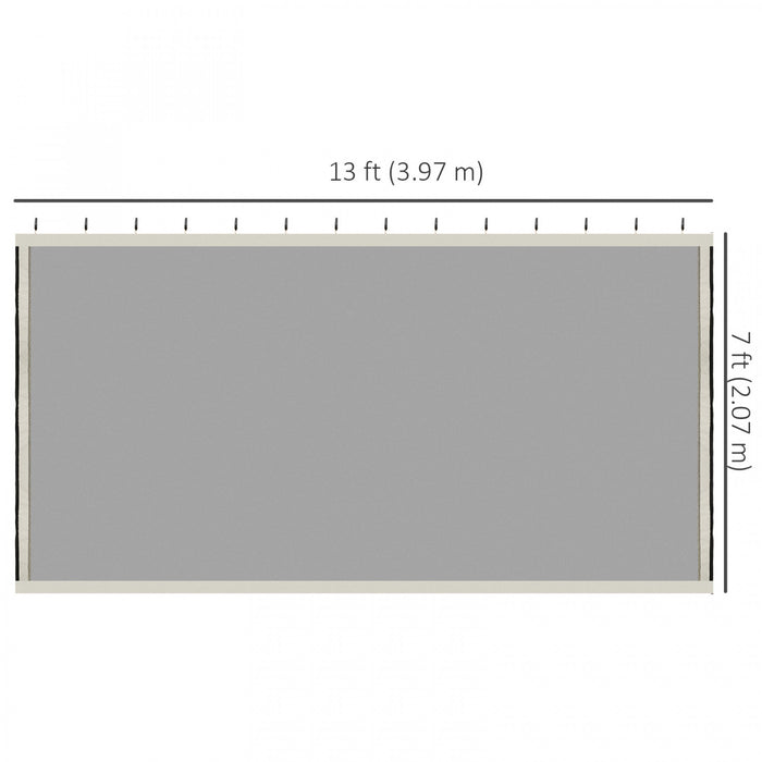 Outsunny Moustiquaire de Remplacement pour Gazebo 10' x 13' Ecrans Blancs