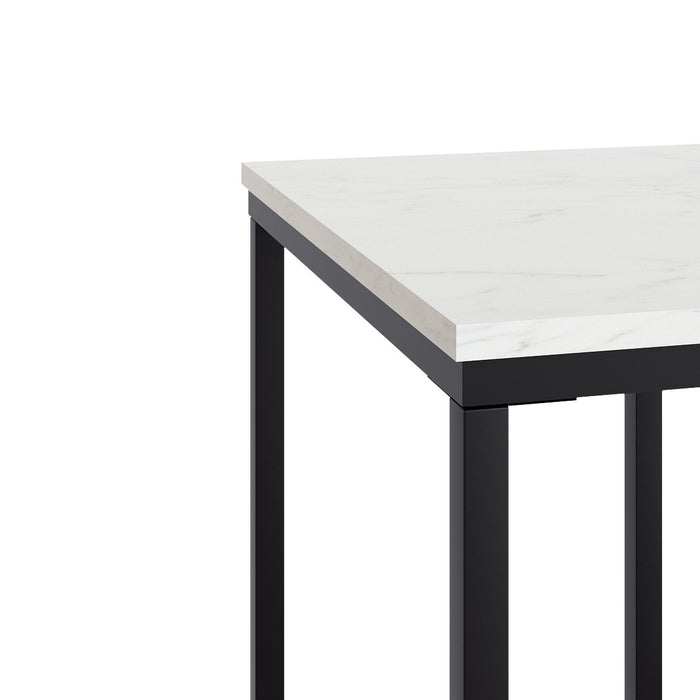 Quartz Tables Gigognes Carrees a Deux Plateaux en Marbre