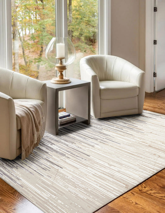 Tapis Contemporain/Moderne Nova 8'0\" x 10'0\" en Ivoire