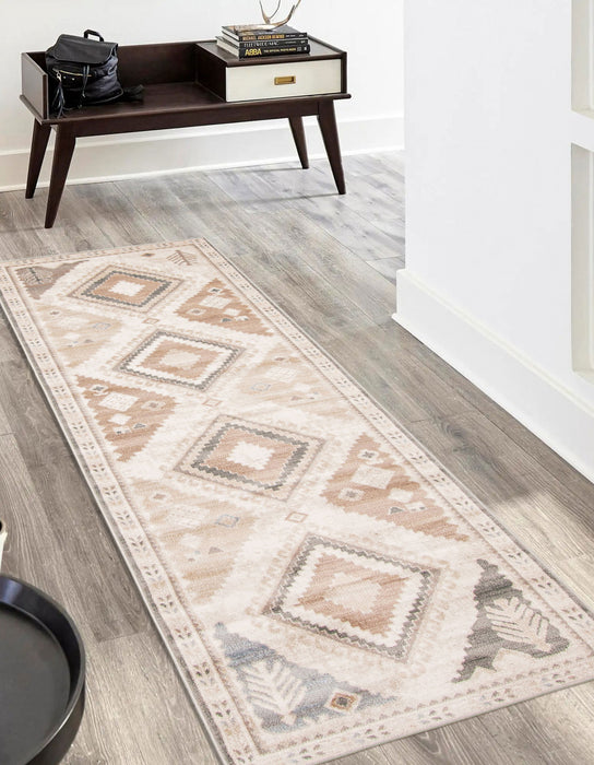 Carpette longue Lia ivoire - 2 pi 8 po x 8 pi 2 po  
