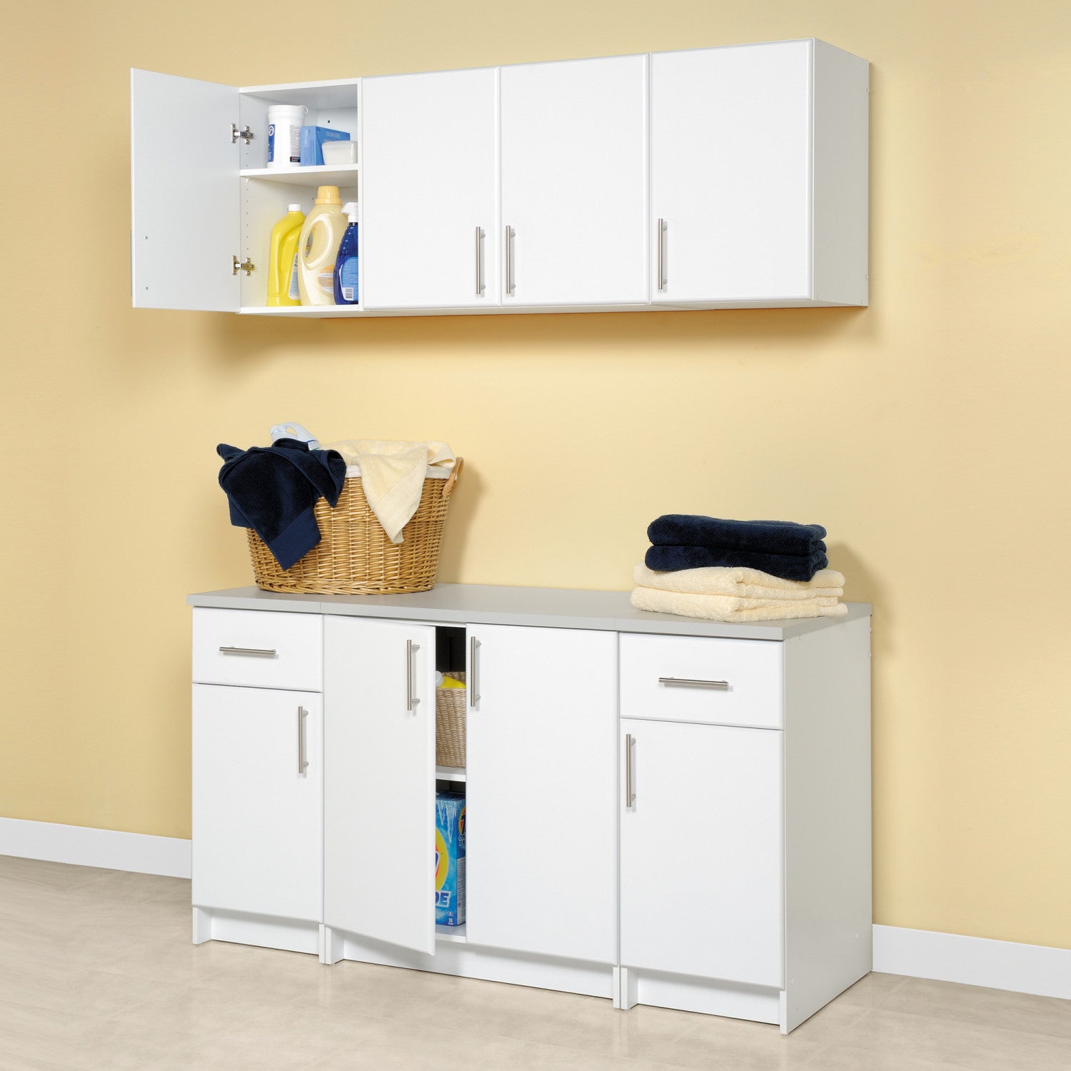 Eurostyle Capri - Armoire murale pour buanderie à 3 portes, blanche, 54 po x 16 po x 22 5/... | Home Depot Canada Eurostyle Capri - Armoire murale pour buanderie à 3 portes, blanche, 54 po x 16 po x 22 5/... | Home Depot Canada